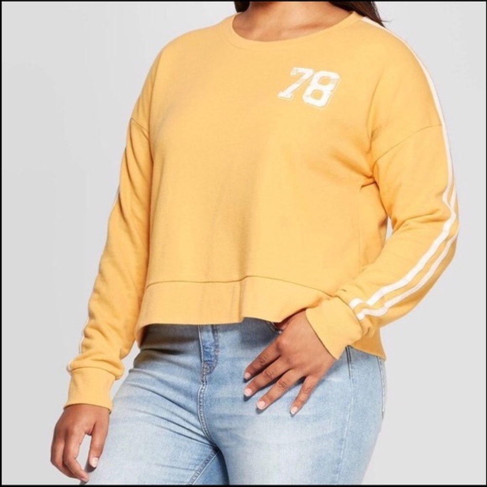 Grayson/Threads Yellow Crop Top Sweatshirt